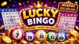 Online lucky bingo card selection game